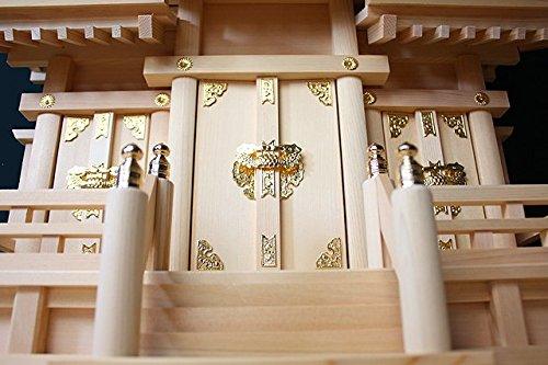 Kamidana No Sato Shinto Shrine, Kiso Hinoki Roof with Three Shrines (Small), Natural