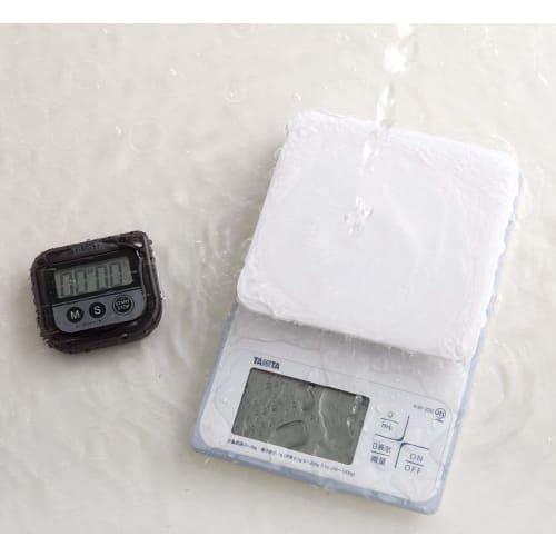 Tanita Kitchen Study Timer, Waterproof, with Magnetic Included, 100-Minute Counter, Washable, Black, TD-376N BK