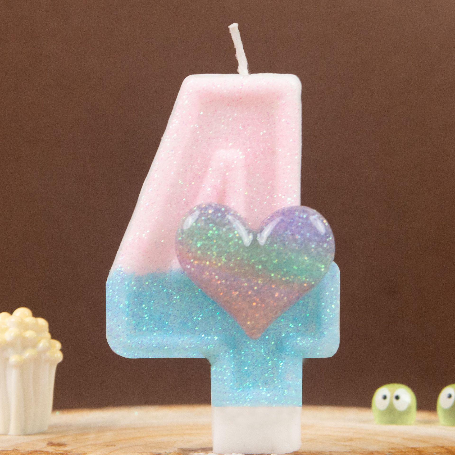 

Creative Heart Candle for DIY Birthday Cake Decoration - Girl Style Party Festival High-Priced Trending Style