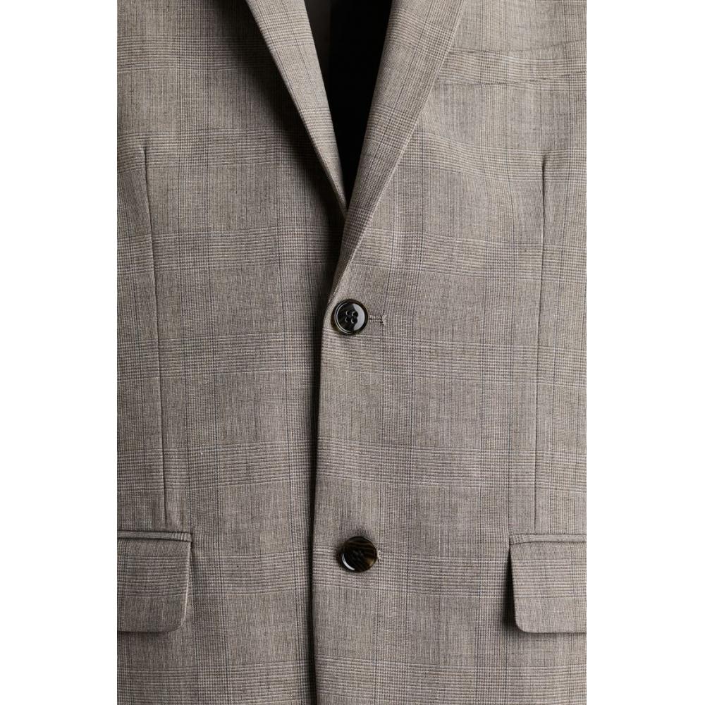 H M Jacket sliM Fit Dark Beige