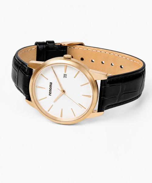 Lenomasigye Classic Dress Watch Men'S Leather Watch Re6010M Rg Rose Gold