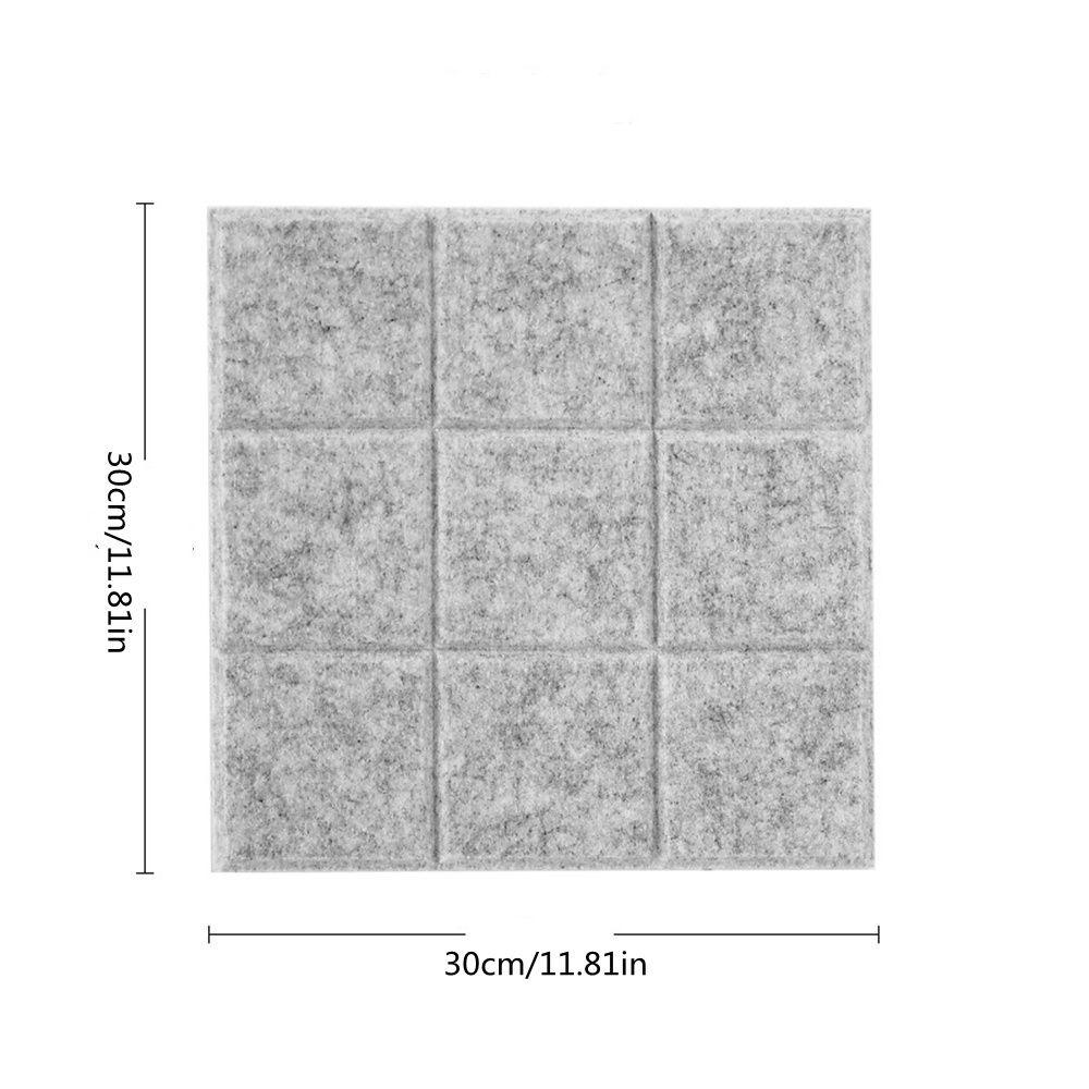30x30cm Grid Felt Wall Panel Polyester Fiber Art Decorative Soundproof Board Background Wall Display Board Sound-absorbing Board