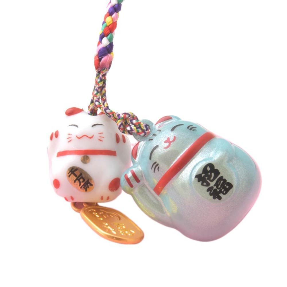 Good Luck Lucky Cat Phone Lanyard Lanyard Lucky Cat U Disk Pendant  Phone Decoration