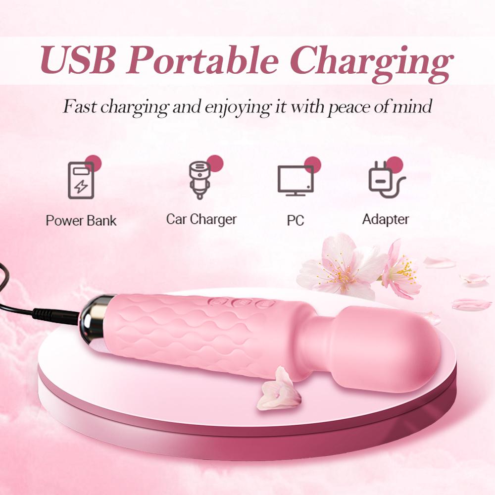 20 Speeds AV Vibrator for Women Powerful Nipple G spot Clitoris Stimulator Magic-Wand Dildo Female Masturbation Adult Sex Toys