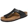 Unisex Leather Buckle Flip Flops: Large Size, Outdoor Fashion Beach Sandals