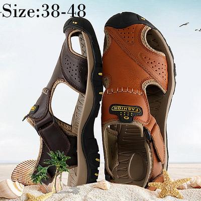 38-48Sandali casual Pantofi de vară bărbați din piele Pantofi de plajă bărbați la modă cool