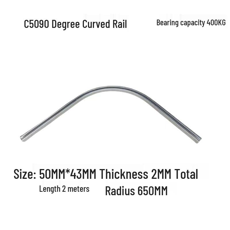 90-Degree Curved Overhead Track System
