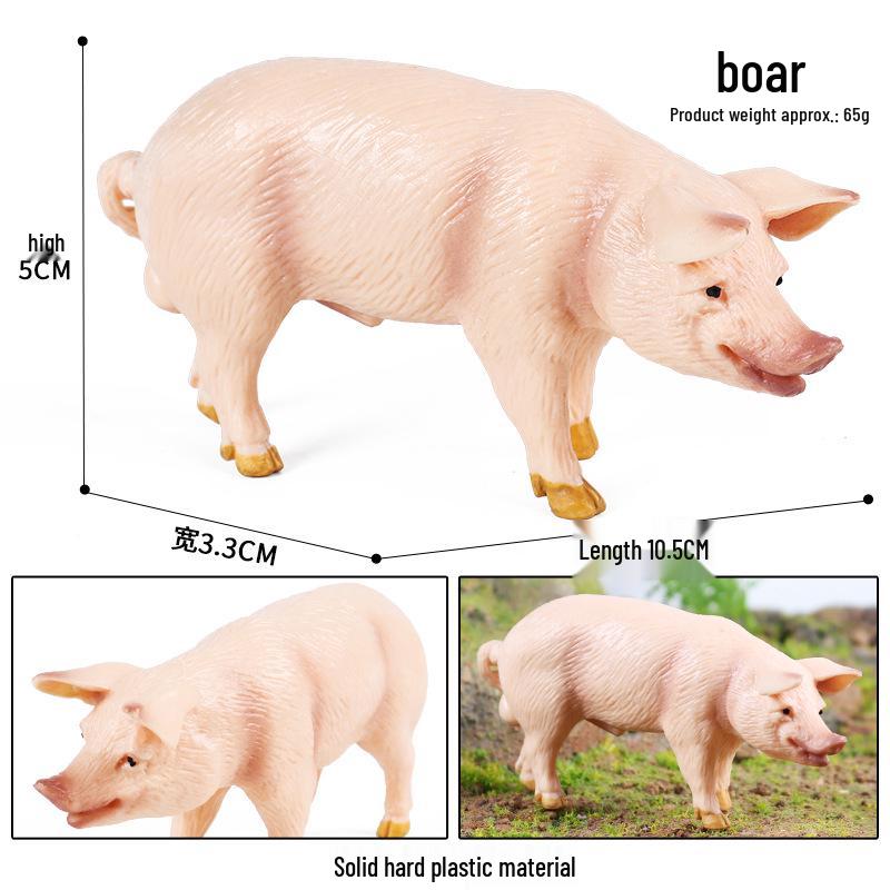 Wild Safari Animal Figurines: Giraffe, Elephant, Rhinoceros, Brown Bear, Tiger, Lion, Leopard, Hippopotamus - Solid Cognitive Toys