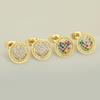 Nidin New Classic Design Heart Shape Heart Crystal Zircon Stud Earrings For Women Female Birthday Party Ear Jewelry Fine Gifts