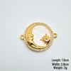 European Retro Copper-Plated Real Gold Pendant Jewelry with Mother of Pearl Double Pendant for Women