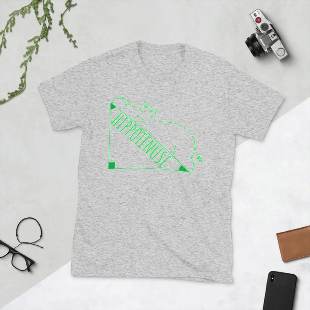 Mathe Dreieck Humor Hypotenuse Unisex T-Shirts Freizeit-T-Shirts Kurzarm Rundhals-T-Shirts Reine Baumwolle Originalkleidung