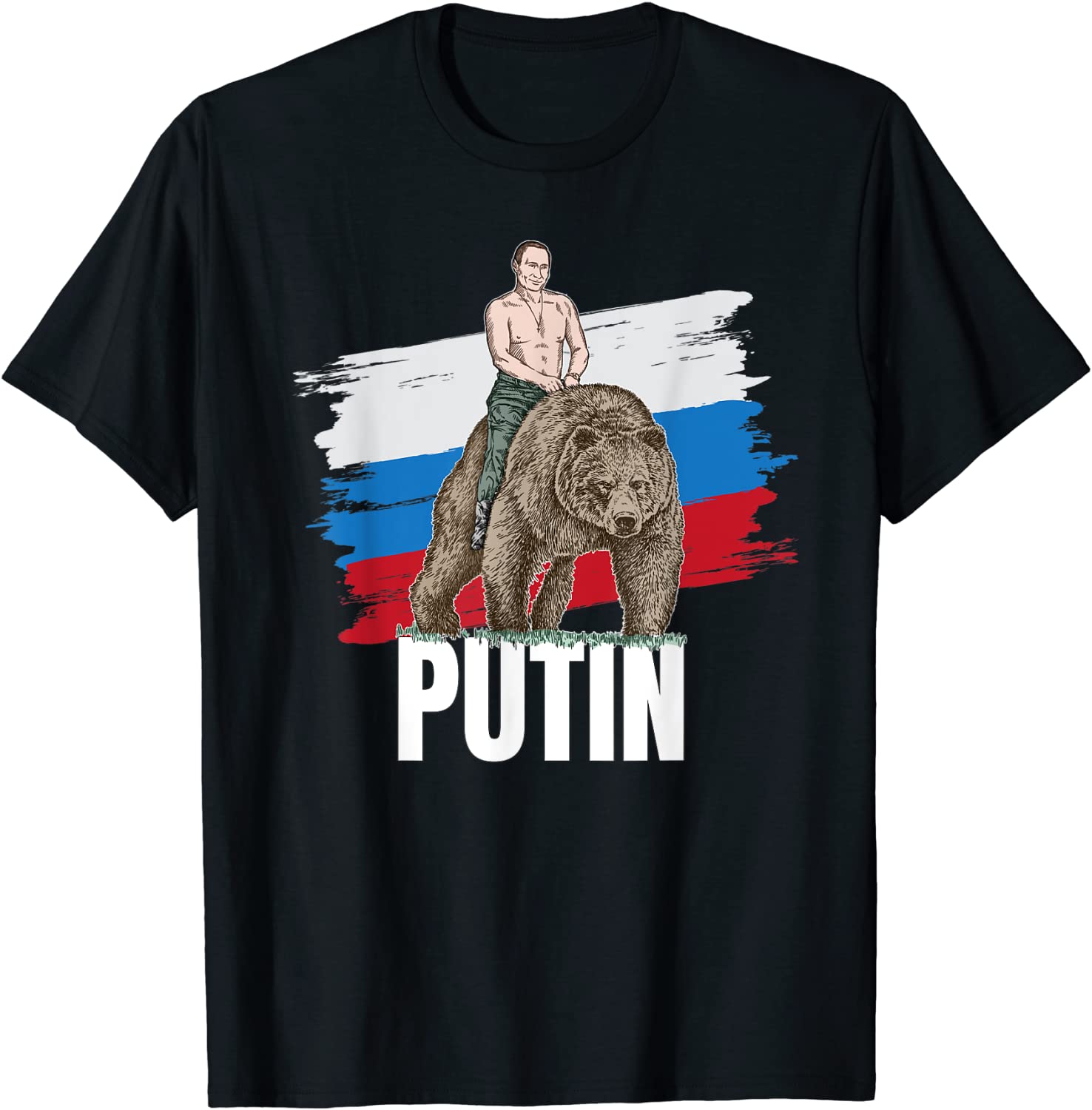 

2026 Новый Путин на Медведе Россия Президент Москва Подарок Мужчины Оверсайз Унисекс Футболка Короткая Повседневная 100 ХЛОПОК Круглый Вырез Повседневная Ш... S разноцветный