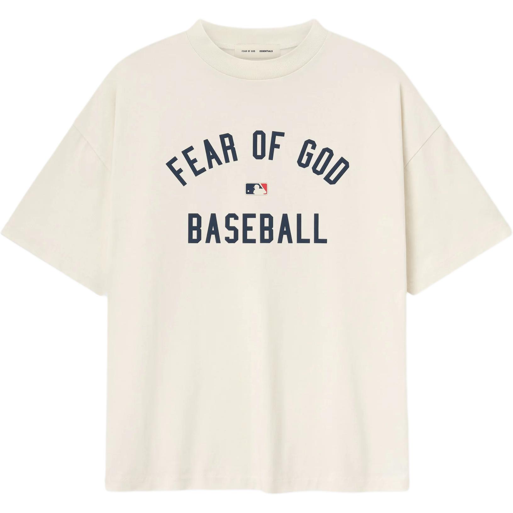 Fear of God Essentials MLB 90s Tee Cream White Unisex Tops 125ML254002F M