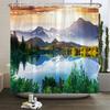 Forest Natural Scenery Shower Curtains 3D Printing Bath Curtains Polyester Washable Fabric With Hooks Home Decorative Screen
