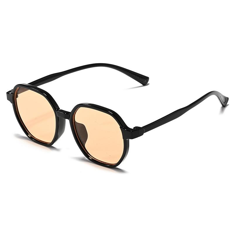 New large-frame polygonal sunglasses women's high-end versatile sunglasses fashion trend sunscreen glasses