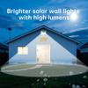 Motion-sensing solar smart light, 270° wide-angle illumination floodlight, 3 lighting modes, IP44