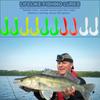 FTK 45PCS Soft Fishing Lures Kit Silicone Lure Set Artificial Bait Worm with Crank Jig Head Hook Fishing Tackle Set with Box