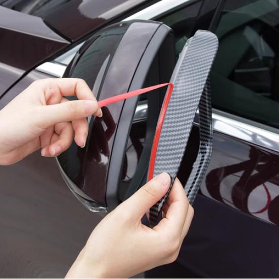 Carbon Fiber Mirror Rain Eyebrow Cover For Mitsubishi Outlander -2025