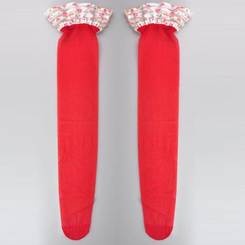 Women's Thigh High Fishnet Stockings with Stripe Top Elastic Band Sheer Over Knee Long Socks for Party and Dates Night