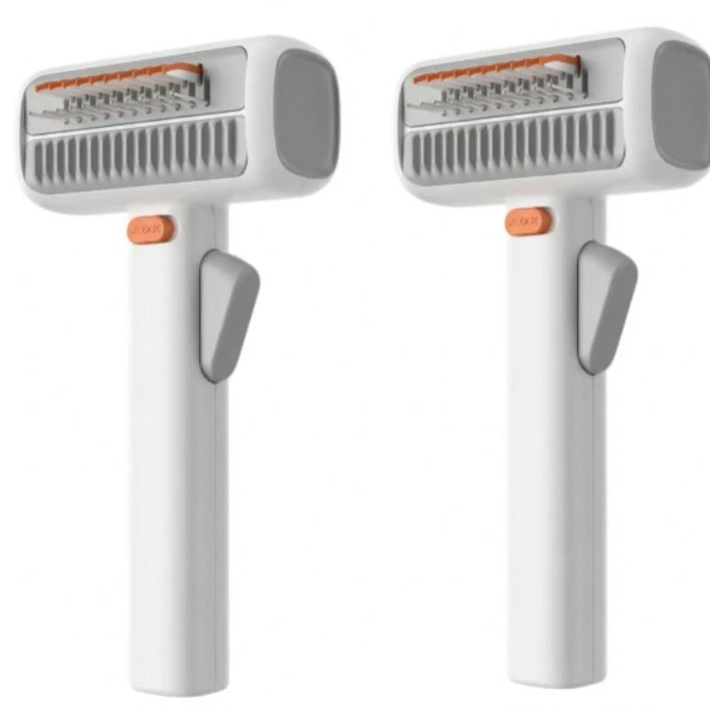 

2-in-1 Pet Grooming Comb for Dogs & Cats, Self-Cleaning Detangling Brush, Removes Mats Tangles Undercoat, Long & Short Hair