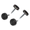 20Pcs Fasteners Stainless Steel Screw Covers Caps 16MM Matte Black Mirror Screws Fasteners Mirror Screws Caps Glass Signboards