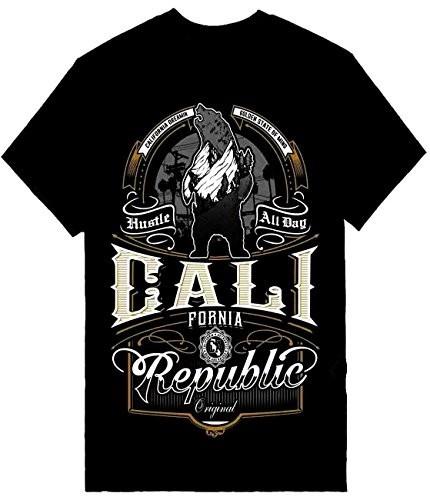 Hustle All Day California Mens Heavyweight T-Shirt Printed On Shaka Wear Tee Unisex T-Shirt XL