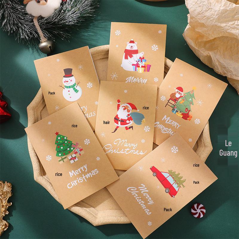 Creative Cowhide Christmas Holiday Greeting Card Set - Hot Selling Gift & Message Cards