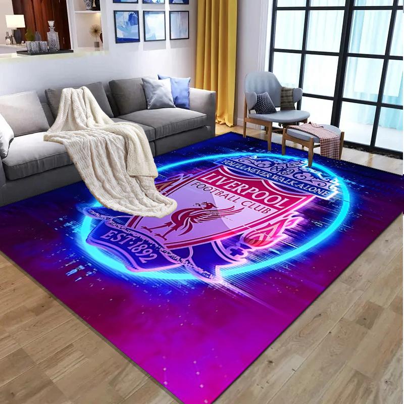 Liverpool F.C Pattern Rug, Indoor/Outdoor Mat, for Picnic, Gameroom, Bedroom, Office, Living Room, Home Decor Carpet, Birthday Gift