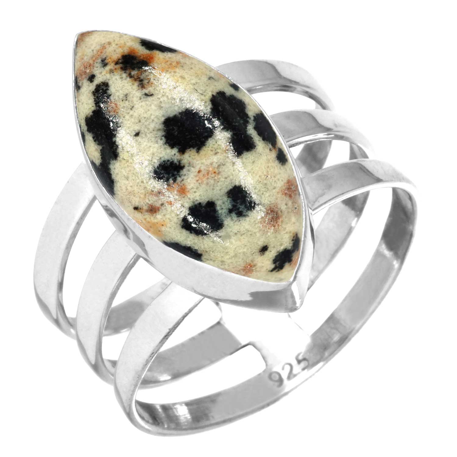 

Кольцо из стерлингового серебра 925 пробы с драгоценными камнями, ювелирные изделия ручной работы, подарок на День матери, кружевной агат Crazy Lace, далматинец, дендрит, опал, эвдиалит, хаулит, яшма K2 12.5