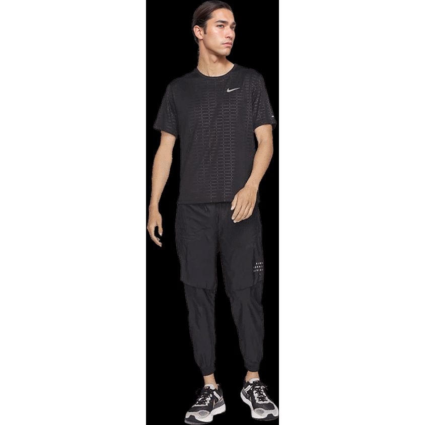 Nike Dri-FIT Tréninkové Rychleschnoucí Tričko s Krátkým Rukávem a Kulatým Výstřihem Pánské Topy Černé DA1318-010