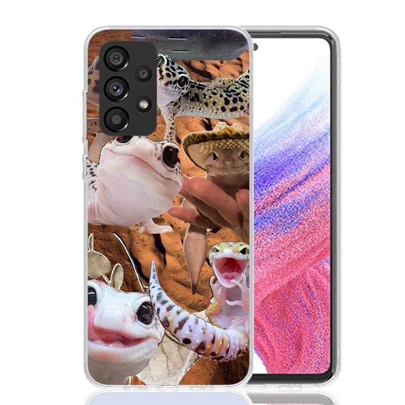 Lizards Geckos Phone Case For Samsung Galaxy A13 A14 A15 A16 A17 A53 A54 A55 A56 A33 A34 A35 A36 A23 A24 A25 A26 A05S A04S Galax