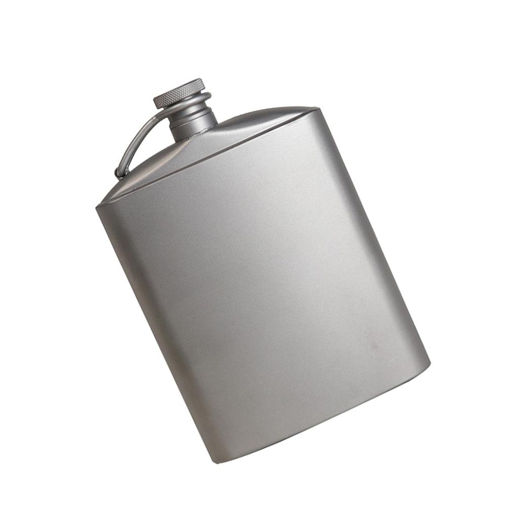 Portable 260ml/200ml Titanium Wine Flask Unique Titanium Flat Bottle 260ml 200ml for Camping and Outdoor Activities
