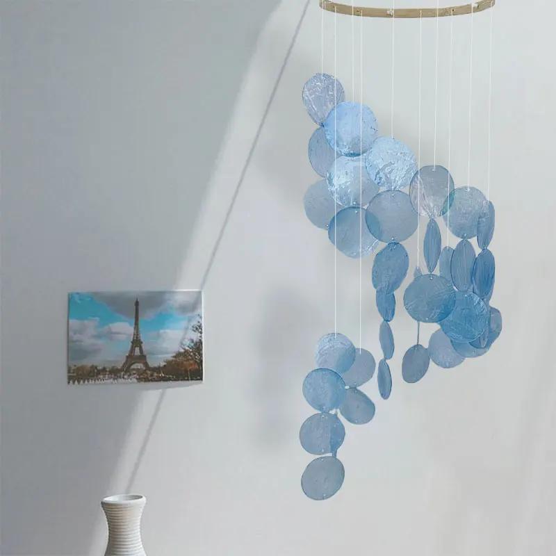 Bohemian Style Natural Shell Wind Chimes Kids Bedroom Hanging Wind Chime Pendant Home Decoration Crafts Photograph Props Gifts