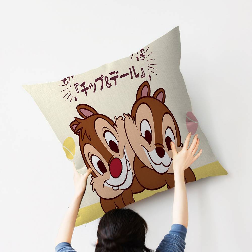 Cartoon C-Chip n D-Dale Stitch Lucky Dragon pillow cover sofa cushion cover home room decoration children gift