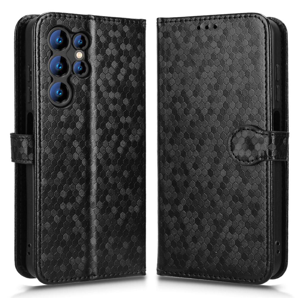 Pentru Oukitel C61 Pro/C61 Husă tip portofel Imprimare model puncte Piele PU Husă de telefon cu curea de mână