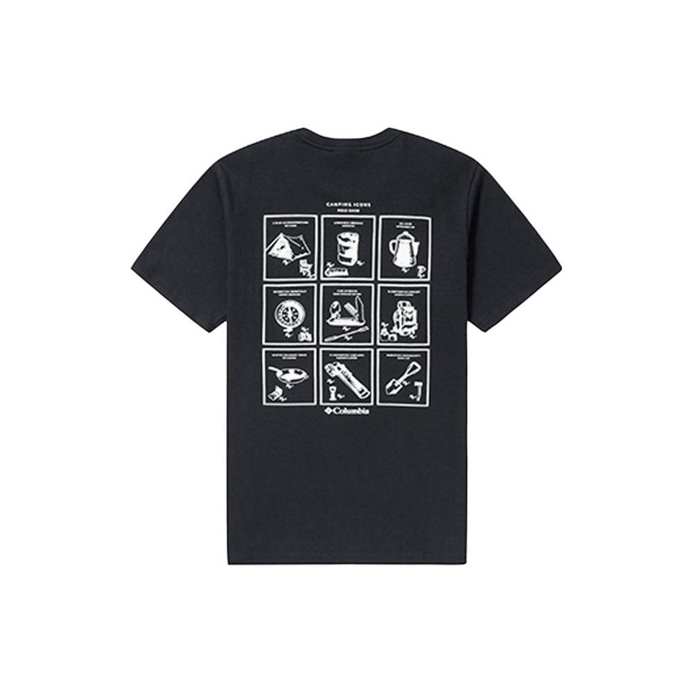 Columbia T-Shirts Men's Black Crew Neck Moderate Straight Fit AE5592-011