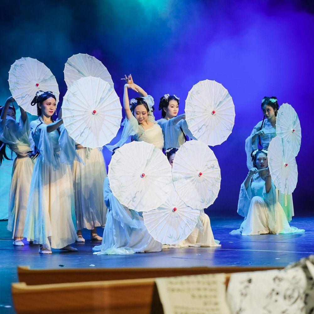 Chinese Antique Style Oiled Paper Umbrella 10 Colors Bridesmaids Party Scenery  Dance Performance