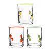 Pair Of Lemon Printed Vintage Juice Glasses Durable Glassware With 14oz Capacity Ideal For Cocktails Water Decor
