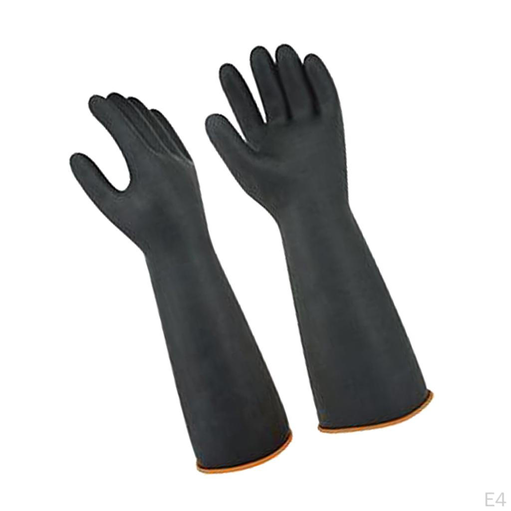 Latex Rubber Gloves Non Household Flock Wash Industrial