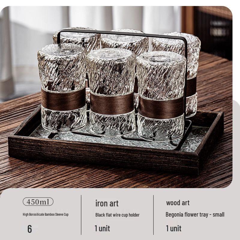 Embossed Heat-Resistant Glass Cup Set