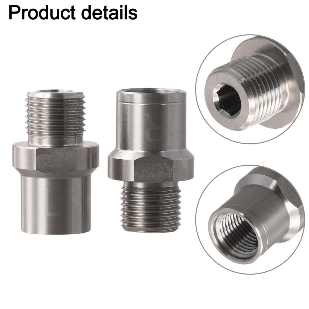 Bike Pedal Adapters Stainless Steel Pedal Adapter Fit 1/2 Inch Pedals And 9/16 Inch Cranks Cycling Accessories