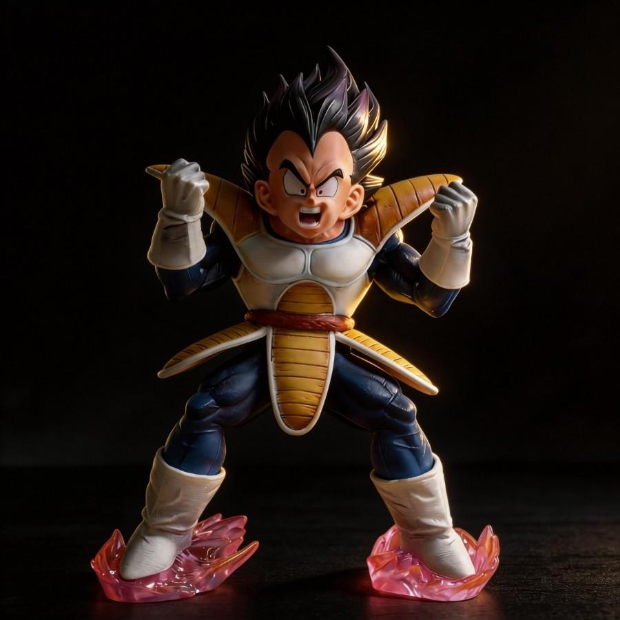 Anime Dragon Ball Vegeta & Bulma Action Figure Collectible Model Toy 22cm - Replaceable Head/Arms