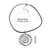 Fashionable Goth Necklace Accessory Chic Swirl Pendant on Velvets Cord Choker