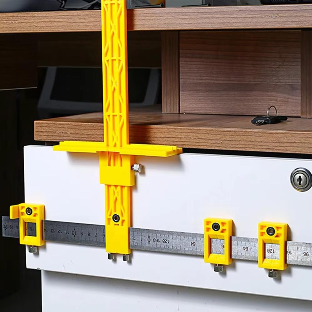 Punch Locator Tool,Adjustable drill Template Guide Tool, Drilling Holes for Installation of Doors Drawer Handles Knobs Pull