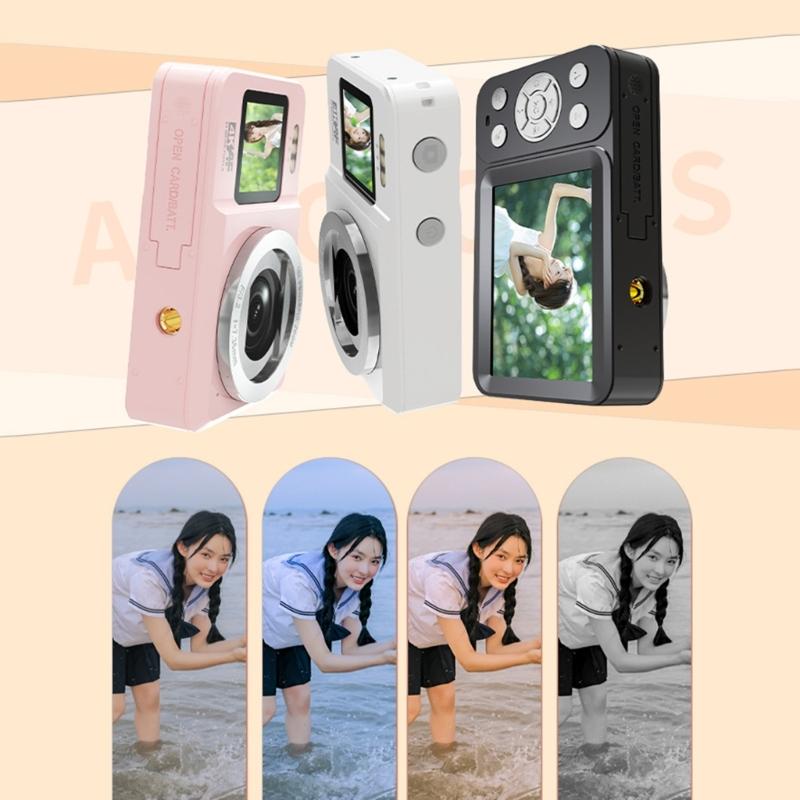 4K UHD 64MP Digital Camera Double Screen 18X Zooms Portable Camera for Students Travel Vloggings
