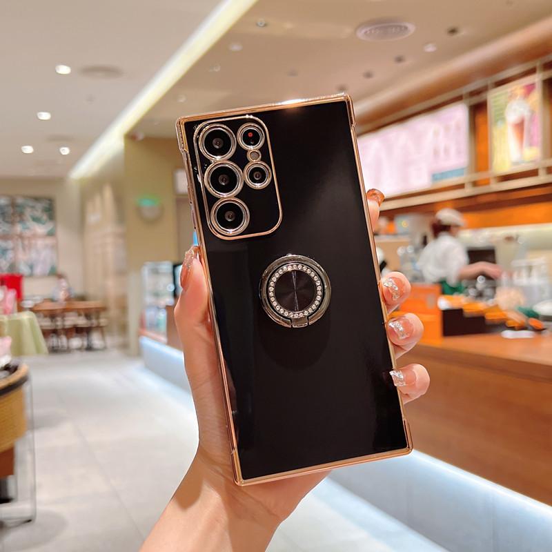 Geeignet für Samsung S25ultra Handyhülle Galvanisiertes Liebe Weiche Hülle Voll Inklusive Ringhalter Neu A54 Schutzhülle