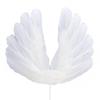10 Feather Cake Ornaments: Large White Heart Wings for Birthdays & Valentine's Day