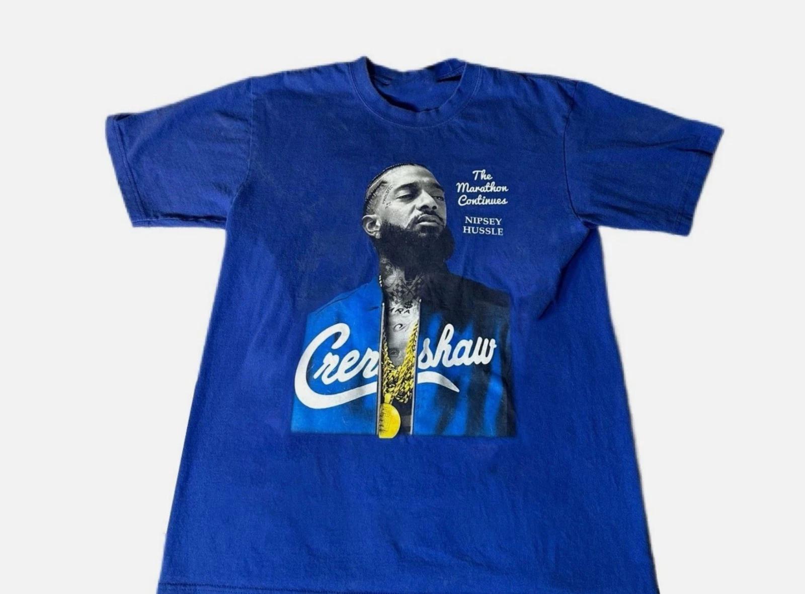 Новая футболка Nipsey Hussle королевского цвета Подарок для фанатов Унисекс S-5XL Репринт L