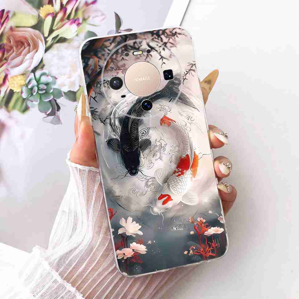 For Huawei Mate 80 5G 2025 Case VYG-AL00 Soft Silicone Sweet Heart Painted Cover Case For Huawei Mate80 Mate 80 TPU Fundas