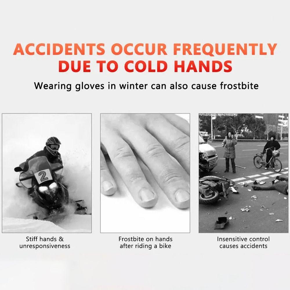 Warm Electric Heating Handle Grips Non-slip Heating Handle Grips Cover Electric Vehicles